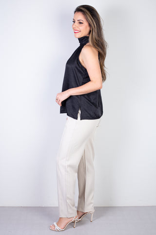 Blusa feminina gola alta decote halter neck 51255