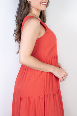 Vestido midi regata babados 51290