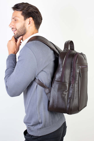 Mochila masculina de couro floater Daniel - Enluaze - Bolsas, Mochilas e Acessórios em Couro Legítimo