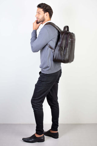 Mochila masculina de couro floater Daniel - Enluaze - Bolsas, Mochilas e Acessórios em Couro Legítimo