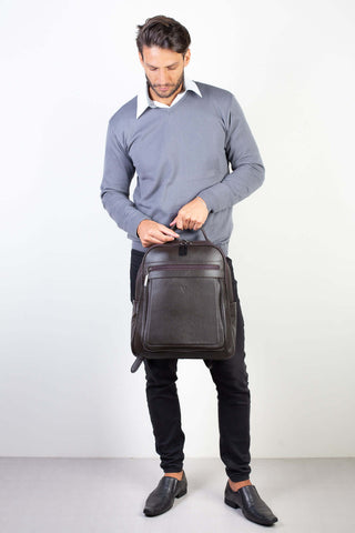 Mochila masculina de couro floater Daniel - Enluaze - Bolsas, Mochilas e Acessórios em Couro Legítimo