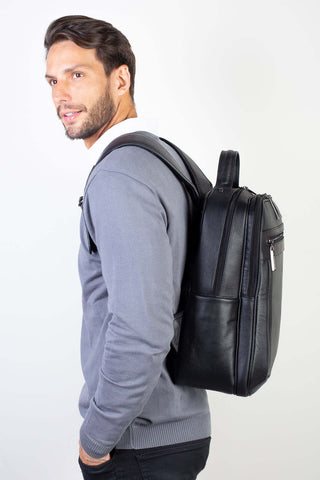 Mochila masculina de couro floater Daniel - Enluaze - Bolsas, Mochilas e Acessórios em Couro Legítimo