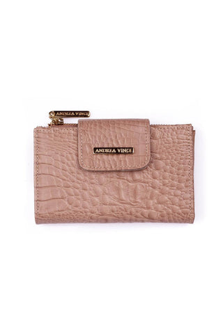 Carteira feminina de couro croco Lanna 10x15,5cm - Enluaze - Bolsas, Mochilas e Acessórios em Couro Legítimo