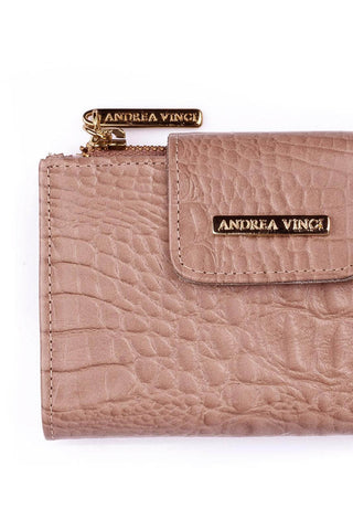 Carteira feminina de couro croco Lanna 10x15,5cm - Enluaze - Bolsas, Mochilas e Acessórios em Couro Legítimo