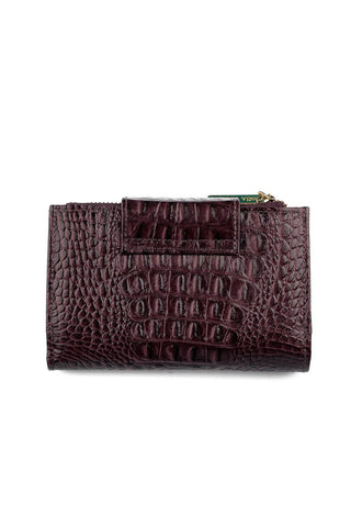 Carteira feminina de couro croco Lanna 10x15,5cm - Enluaze - Bolsas, Mochilas e Acessórios em Couro Legítimo