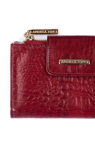 Carteira feminina de couro croco Lanna 10x15,5cm - Enluaze - Bolsas, Mochilas e Acessórios em Couro Legítimo