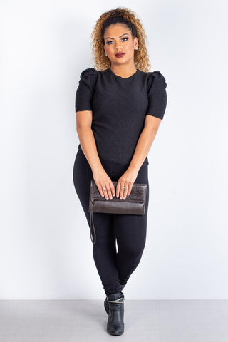 Clutch de couro croco Nikki - Enluaze - Bolsas, Mochilas e Acessórios em Couro Legítimo