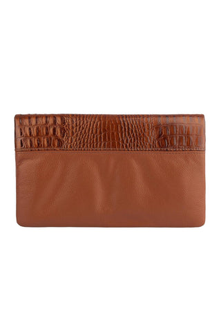 Clutch de couro croco Nikki - Enluaze - Bolsas, Mochilas e Acessórios em Couro Legítimo