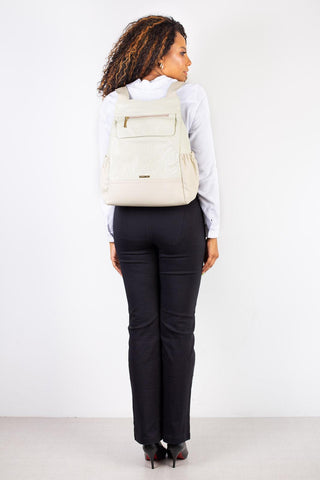 Mochila antifurto de couro croco Suelen - Enluaze - Bolsas, Mochilas e Acessórios em Couro Legítimo