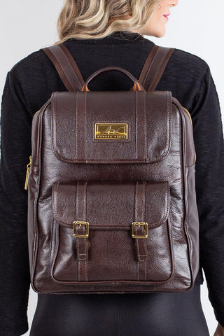 Mochila de couro liso Trip - Enluaze - Bolsas, Mochilas e Acessórios em Couro Legítimo