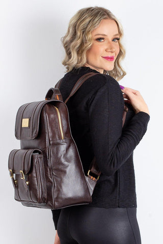 Mochila de couro liso Trip - Enluaze - Bolsas, Mochilas e Acessórios em Couro Legítimo