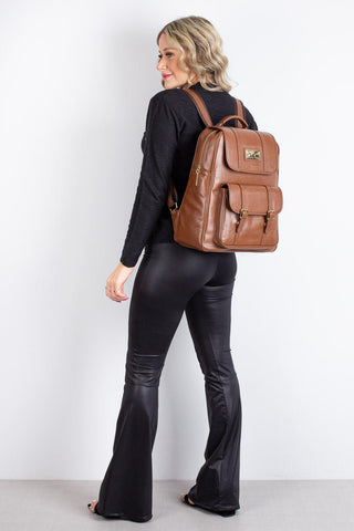 Mochila de couro liso Trip - Enluaze - Bolsas, Mochilas e Acessórios em Couro Legítimo
