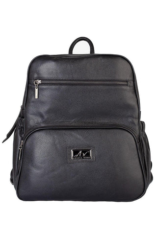 Mochila grande de couro liso grafite Zooey - Enluaze - Bolsas, Mochilas e Acessórios em Couro Legítimo