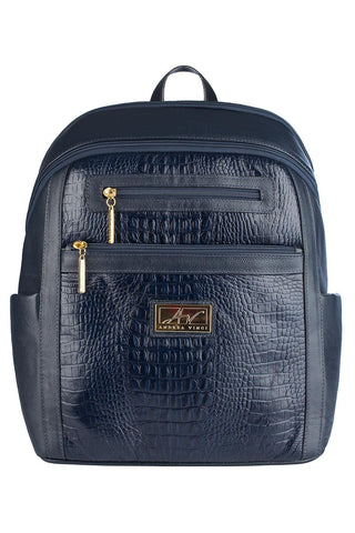 Mochila grande de couro croco Marcela - Enluaze - Bolsas, Mochilas e Acessórios em Couro Legítimo