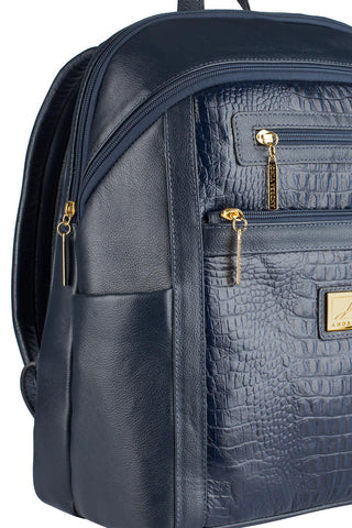 Mochila grande de couro croco Marcela - Enluaze - Bolsas, Mochilas e Acessórios em Couro Legítimo