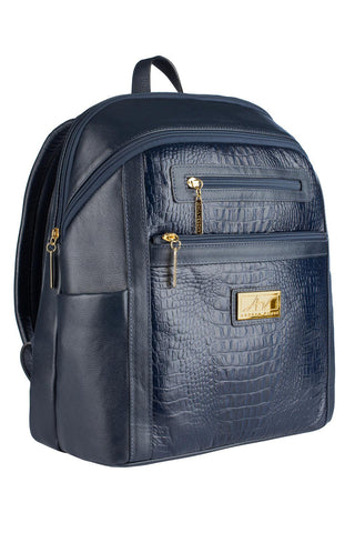 Mochila grande de couro croco Marcela - Enluaze - Bolsas, Mochilas e Acessórios em Couro Legítimo