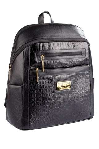 Mochila grande de couro croco Marcela - Enluaze - Bolsas, Mochilas e Acessórios em Couro Legítimo