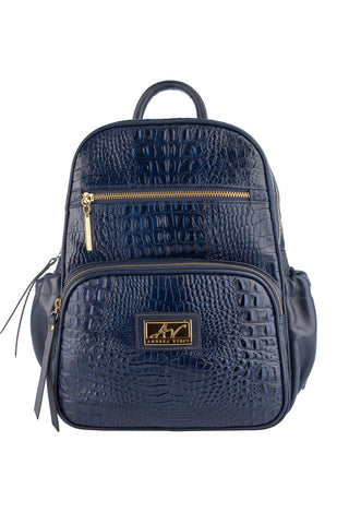 Mochila pequena de couro croco Zoey - Enluaze - Bolsas, Mochilas e Acessórios em Couro Legítimo