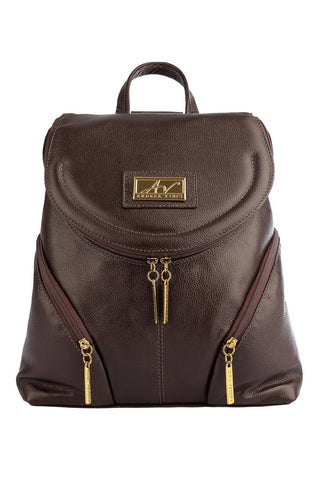 Mochila pequena de couro liso Cecília - Enluaze - Bolsas, Mochilas e Acessórios em Couro Legítimo