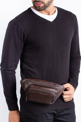 Pochete masculina de couro Igor - Enluaze - Bolsas, Mochilas e Acessórios em Couro Legítimo