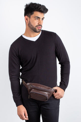 Pochete masculina de couro Igor - Enluaze - Bolsas, Mochilas e Acessórios em Couro Legítimo