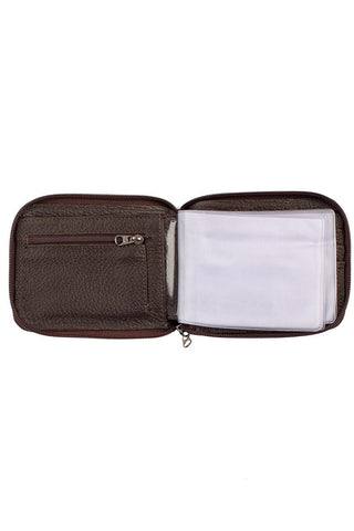 Carteira masculina de couro floater com zíper Ryan 9,5x12cm - Enluaze - Bolsas, Mochilas e Acessórios em Couro Legítimo