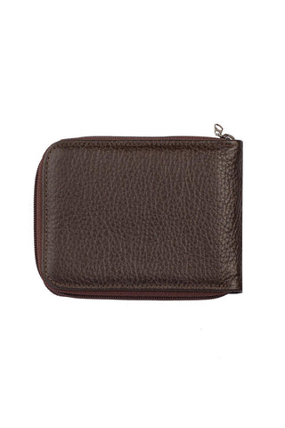 Carteira masculina de couro floater com zíper Ryan 9,5x12cm - Enluaze - Bolsas, Mochilas e Acessórios em Couro Legítimo
