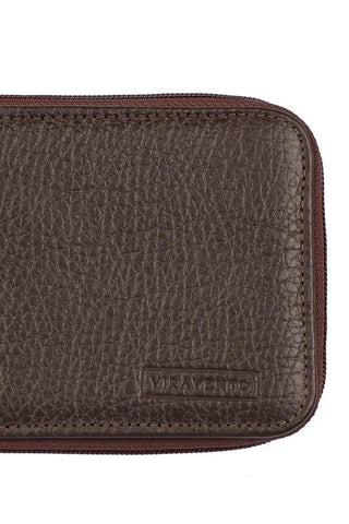 Carteira masculina de couro floater com zíper Ryan 9,5x12cm - Enluaze - Bolsas, Mochilas e Acessórios em Couro Legítimo