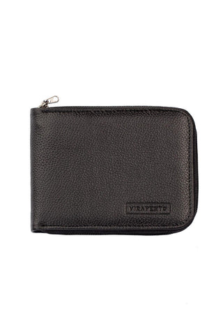 Carteira masculina de couro floater com zíper Ryan 9,5x12cm - Enluaze - Bolsas, Mochilas e Acessórios em Couro Legítimo