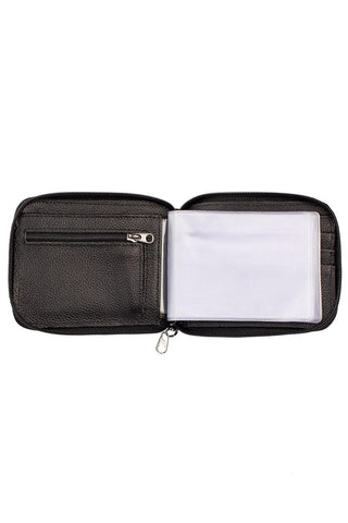 Carteira masculina de couro floater com zíper Ryan 9,5x12cm - Enluaze - Bolsas, Mochilas e Acessórios em Couro Legítimo