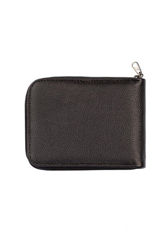 Carteira masculina de couro floater com zíper Ryan 9,5x12cm - Enluaze - Bolsas e Mochilas em Couro Legítimo - Vira Vento