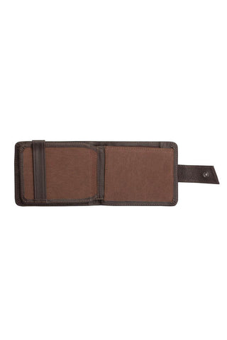 Carteira masculina de couro floater com botão Dylan 9,5x11,5cm - Enluaze - Bolsas, Mochilas e Acessórios em Couro Legítimo