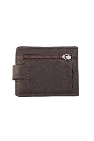 Carteira masculina de couro floater com botão Dylan 9,5x11,5cm - Enluaze - Bolsas, Mochilas e Acessórios em Couro Legítimo