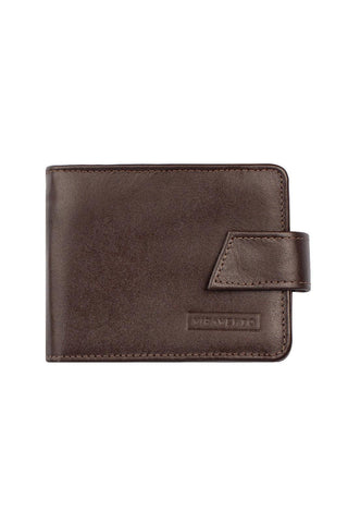 Carteira masculina de couro italiano com botão Dylan 9,5x11,5cm - Enluaze - Bolsas, Mochilas e Acessórios em Couro Legítimo