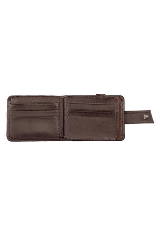 Carteira masculina de couro italiano com botão Dylan 9,5x11,5cm - Enluaze - Bolsas, Mochilas e Acessórios em Couro Legítimo