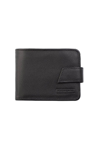 Carteira masculina de couro floater com botão Dylan 9,5x11,5cm - Enluaze - Bolsas e Mochilas em Couro Legítimo - Vira Vento