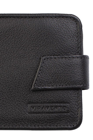Carteira masculina de couro floater com botão Dylan 9,5x11,5cm - Enluaze - Bolsas, Mochilas e Acessórios em Couro Legítimo