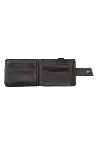 Carteira masculina de couro italiano com botão Dylan 9,5x11,5cm - Enluaze - Bolsas, Mochilas e Acessórios em Couro Legítimo
