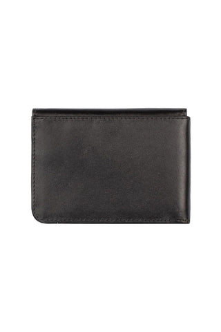 Carteira masculina em couro italiano Fred 8,5x11cm - Enluaze - Bolsas e Mochilas em Couro Legítimo - Vira Vento