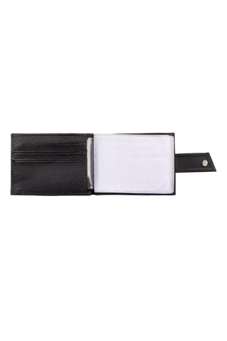 Carteira masculina de couro floater com botão Matt 8,5x11,5cm - Enluaze - Bolsas, Mochilas e Acessórios em Couro Legítimo