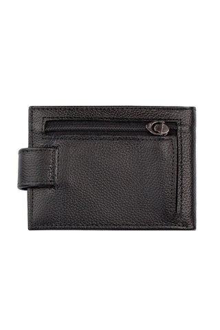 Carteira masculina de couro floater com botão Matt 8,5x11,5cm - Enluaze - Bolsas, Mochilas e Acessórios em Couro Legítimo