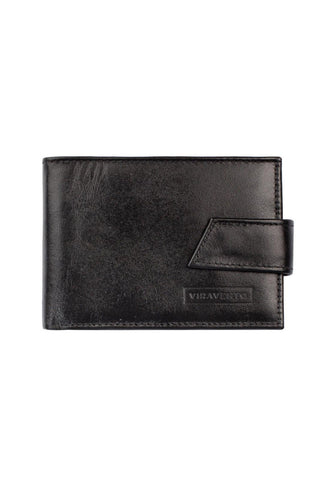 Carteira masculina de couro italiano com botão Matt 8,5x11,5cm - Enluaze - Bolsas, Mochilas e Acessórios em Couro Legítimo