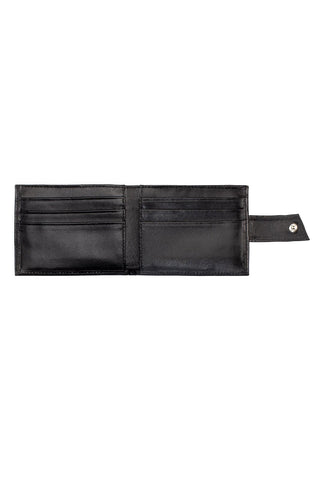 Carteira masculina de couro italiano com botão Matt 8,5x11,5cm - Enluaze - Bolsas, Mochilas e Acessórios em Couro Legítimo