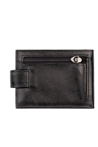 Carteira masculina de couro italiano com botão Matt 8,5x11,5cm - Enluaze - Bolsas, Mochilas e Acessórios em Couro Legítimo