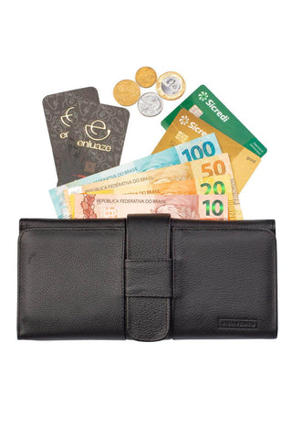 Carteira grande leva tudo unissex de couro floater 11x22cm - Enluaze - Bolsas, Mochilas e Acessórios em Couro Legítimo