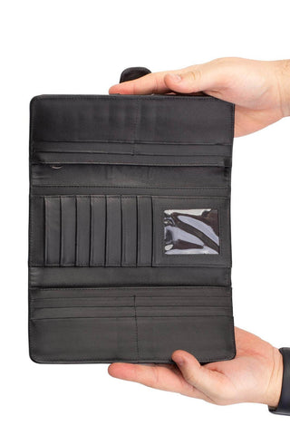 Carteira grande leva tudo unissex de couro italiano 11x22cm - Enluaze - Bolsas, Mochilas e Acessórios em Couro Legítimo