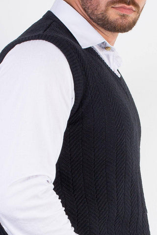 Colete de malha masculino 50009 - Enluaze - Vestuário e Acessórios em Couro Legítimo