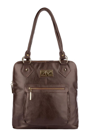 Bolsa mochila de couro liso Lívia - Enluaze - Bolsas, Mochilas e Acessórios em Couro Legítimo