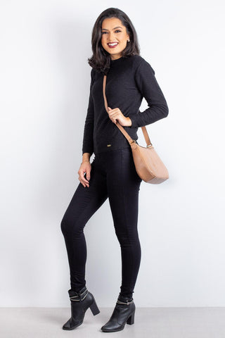 Bolsa transversal em couro liso Greice - Enluaze - Bolsas, Mochilas e Acessórios em Couro Legítimo