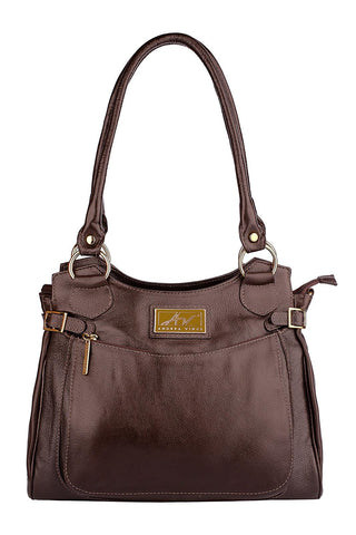 Bolsa grande de couro liso Lúcia - Enluaze - Bolsas, Mochilas e Acessórios em Couro Legítimo